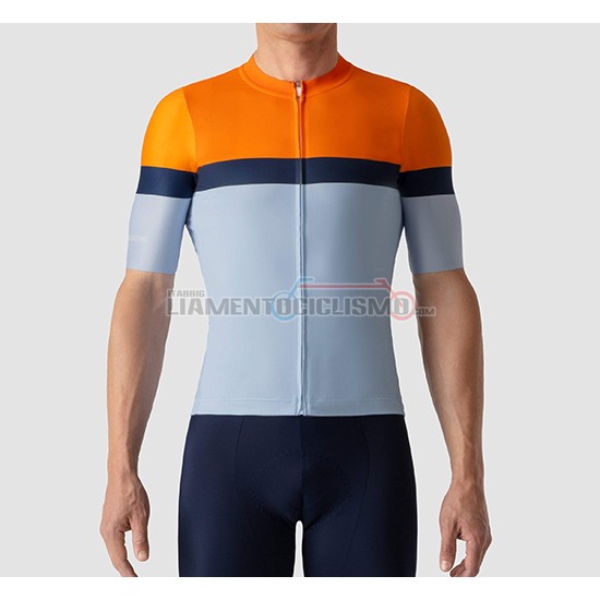 Abbigliamento Ciclismo La Passione Manica Corta 2019 Arancione Blu